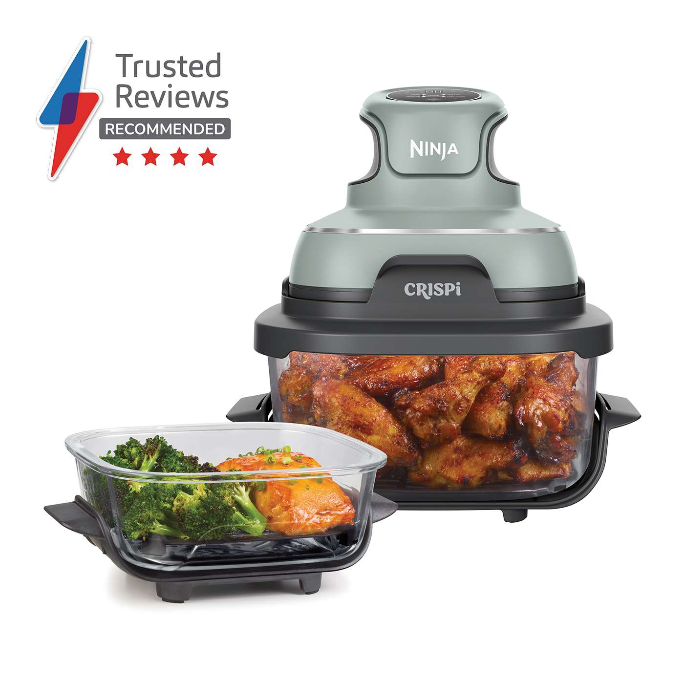 Ninja CRISPi 4-in-1 Portable Glass Air Fryer - Sage FN101UKSG product photo