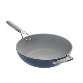 ZEROSTICK Ceramic Pro - 28cm Wok - Midnight Blue product photo Side New M