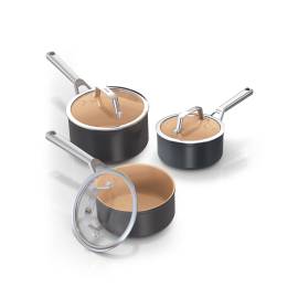 Ninja Extended Life Ceramic 3-Piece Saucepan Set CW93000UK product photo Side New M