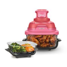 Ninja CRISPi 4-in-1 Portable Small Glass Air Fryer &ndash; Cherry Crush FN101UKDR product photo