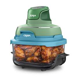Ninja CRISPi 4-in-1 Portable Small Glass Air Fryer &ndash; Mint Pond FN101UKGNBL product photo Side New M