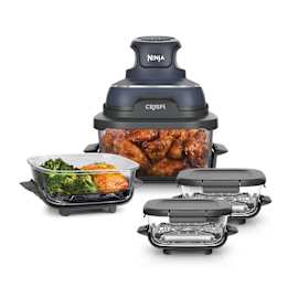 Ninja CRISPi 4-in-1 Portable Glass Air Fryer Meal Prep Set - Cyber Space product photo