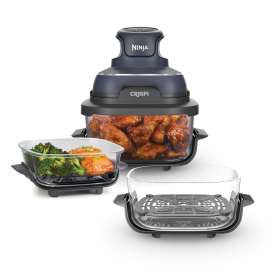 Ninja CRISPi 4-in-1 Portable Glass Air Fryer - Cyber Space - Family Set product photo