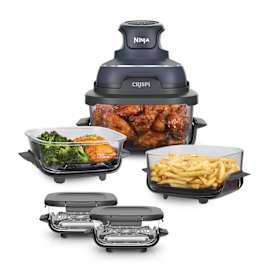 Ninja CRISPi 4-in-1 Portable Glass Air Fryer Flex Set - Cyber Space product photo Side New M