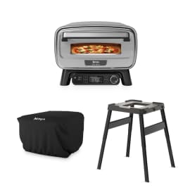 Ninja Artisan Electric Outdoor Pizza Oven & Air Fryer, Stand and Cover Bundle product photo Side New M