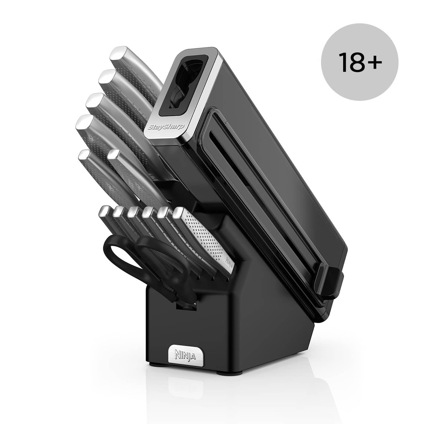 Ninja StaySharp 14-Piece Stainless Knife Set, Wood Block & Built-In Sharpener K62014EUUK product photo