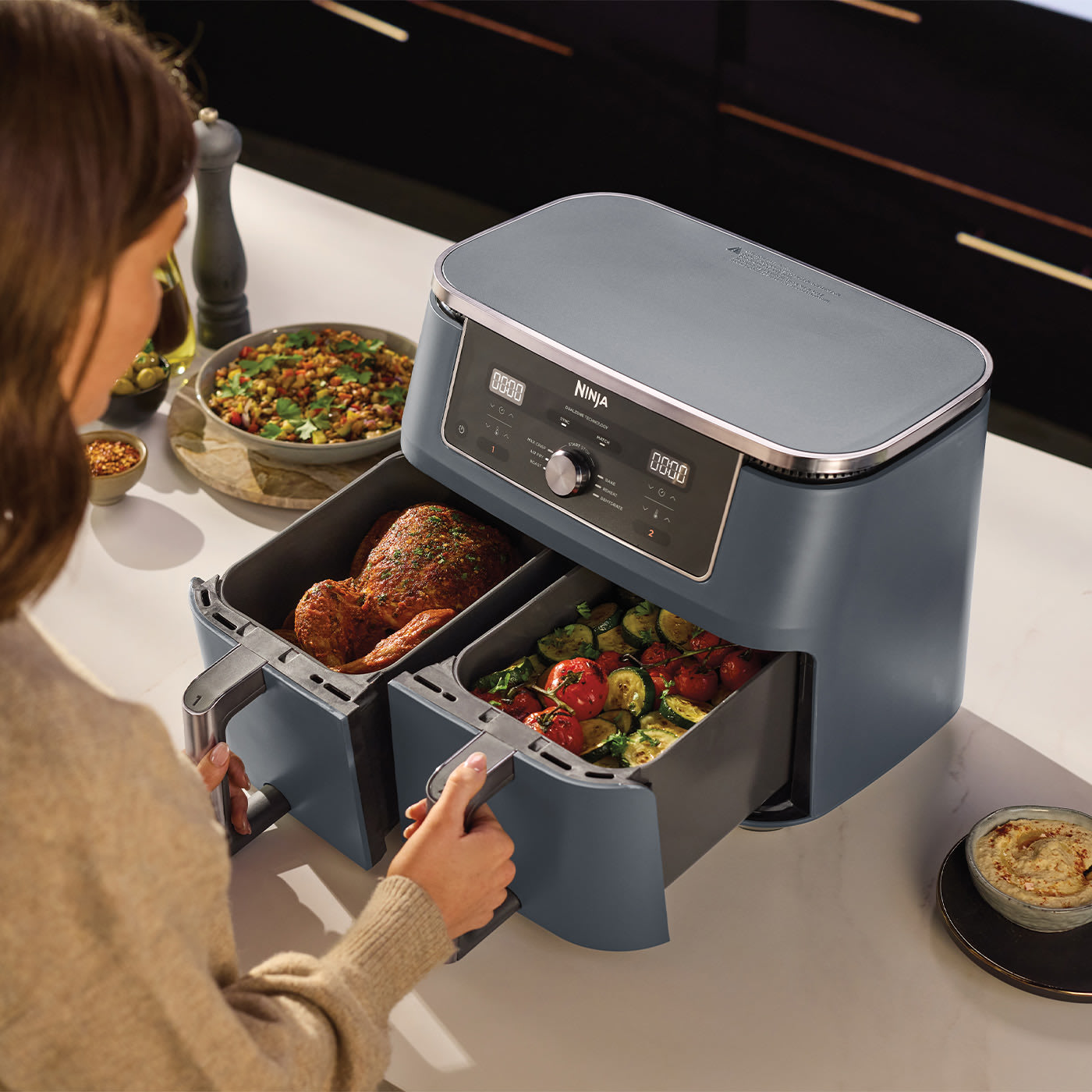 2 independent cooking zones