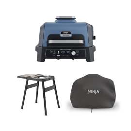 Ninja Woodfire Pro Connect XL Electric BBQ Grill & Smoker with Stand & Cover product photo