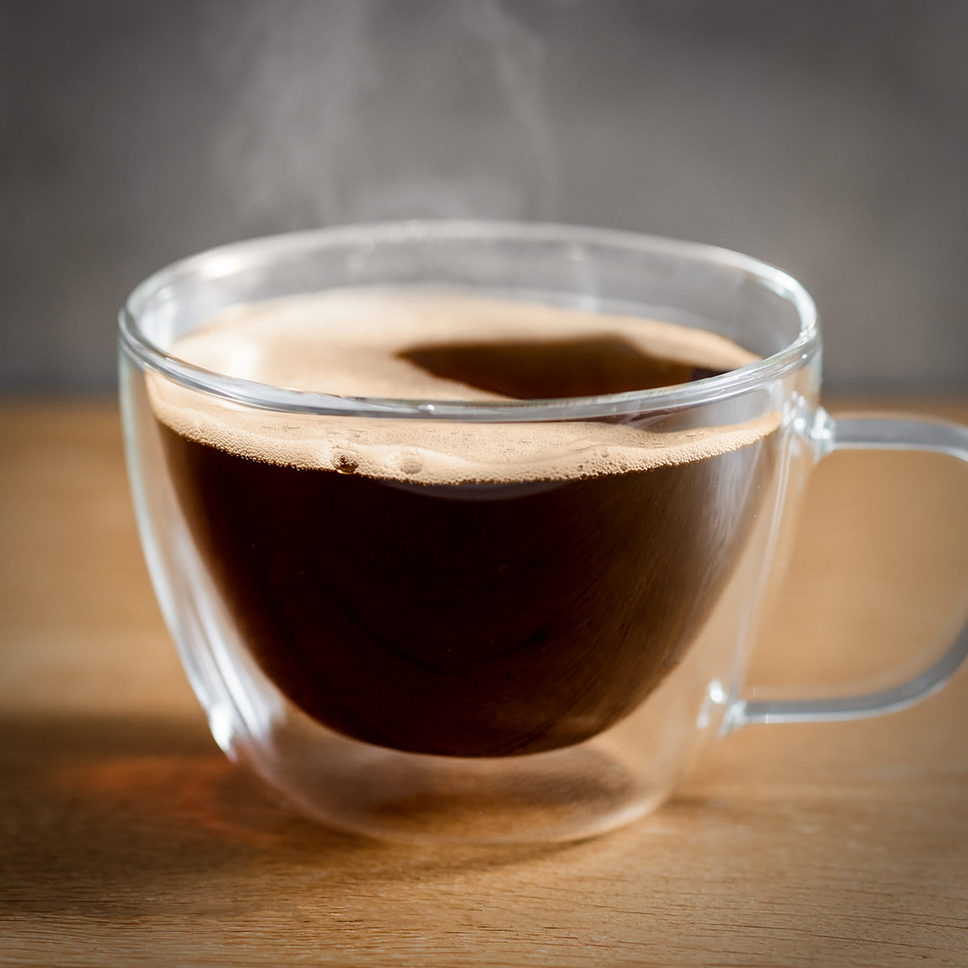 Image of Filtered coffee in a glass mug