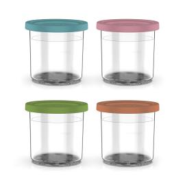 Ninja Ice Cream Maker Dessert Tubs with Coloured Lids (Set of 4) product photo